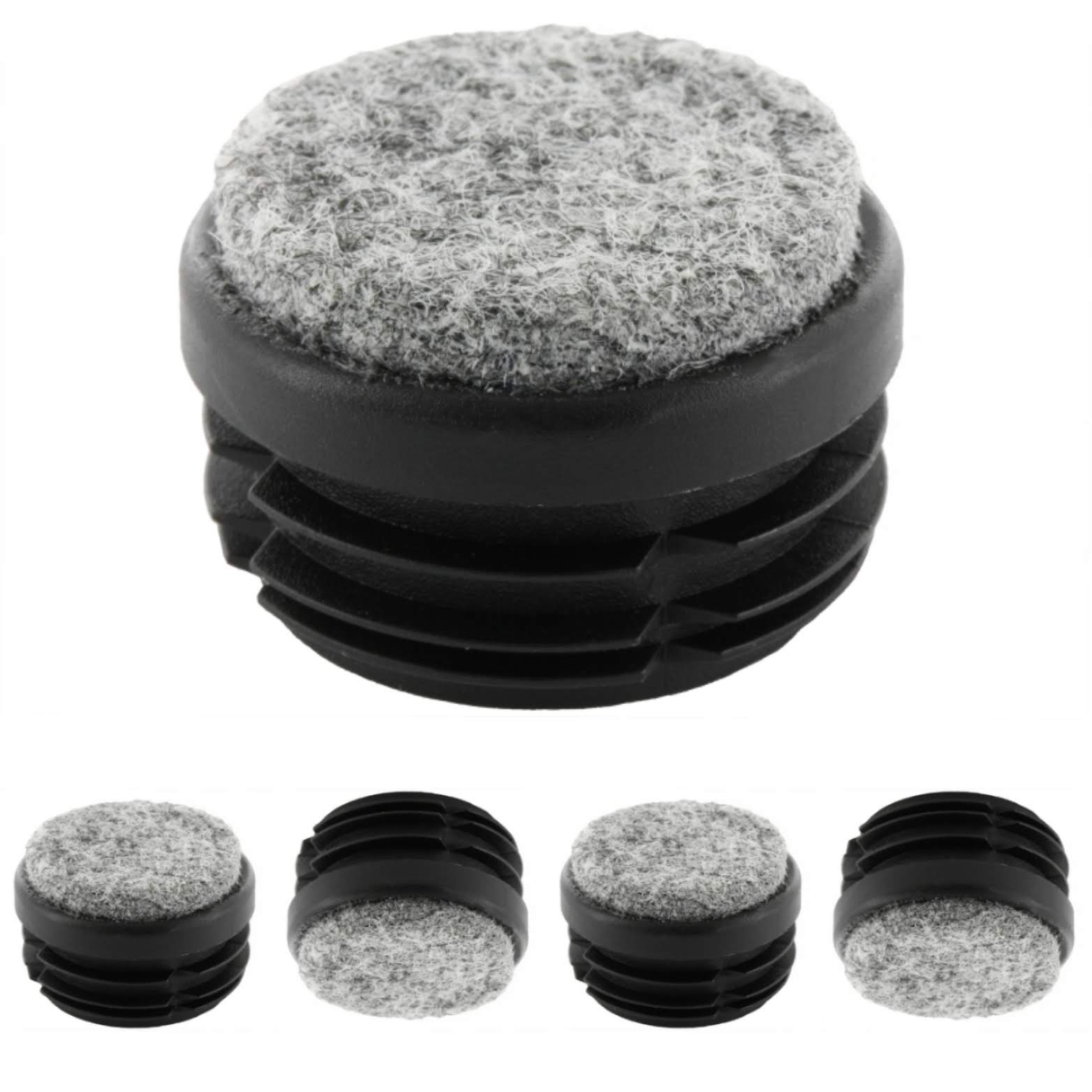 16mm Tube Inserts With Stiffened Felt for Metal Chair Furniture