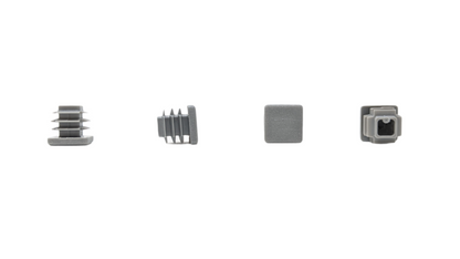 Square Tube Inserts 15mm x 15mm Grey | Made in Germany | Keay Vital Parts - Keay Vital Parts